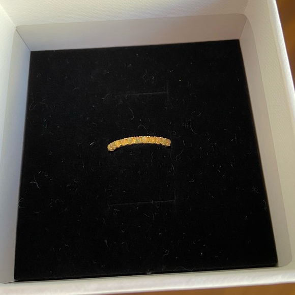Mejuri Opal Half Eternity Band 14K Yellow Gold Size 7 - Picture 10 of 15